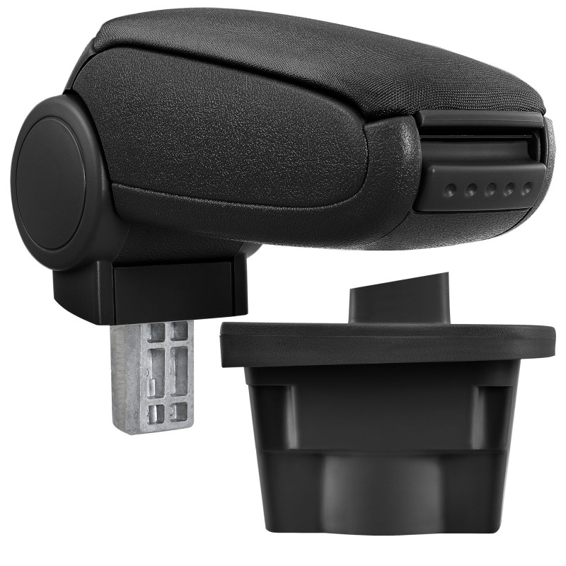 HTD035 Accoudoir central Opel Astra J avec compartiment de rangement, Couvercle en tissu noir 