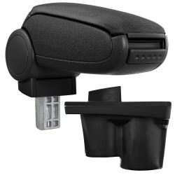 HTD041 Accoudoir central Opel Adam avec compartiment de rangement, Couvercle en tissu noir 