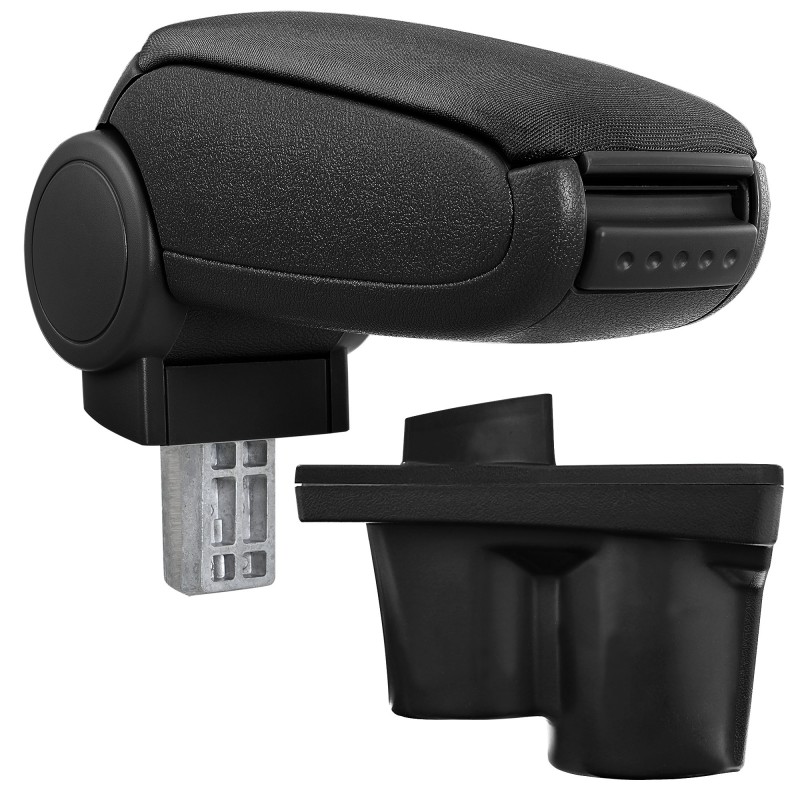 HTD041 Accoudoir central Opel Adam avec compartiment de rangement, Couvercle en tissu noir 