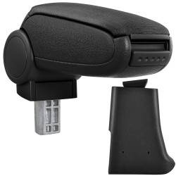 HTD010 Accoudoir central VW Golf 3 Vento avec compartiment de rangement, Couvercle en tissu noir 