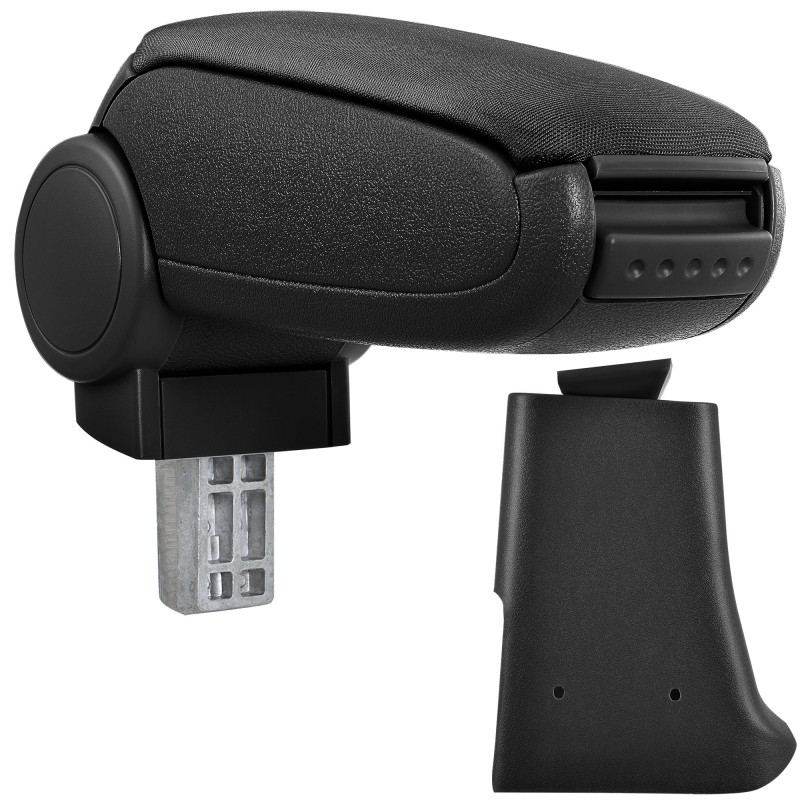 HTD010 Accoudoir central VW Golf 3 Vento avec compartiment de rangement, Couvercle en tissu noir 