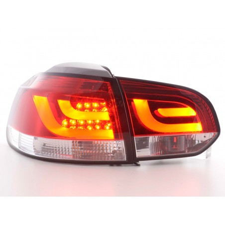 Kit feux arrières LED VW Golf 6 type 1K 2008-2012 rouge / clair