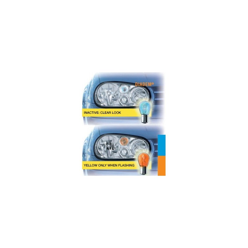 Ampoules de clignotant Bleuté (x2) - PY21W - BAU15S 21Watt - N10256402