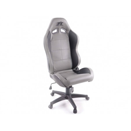 FK siège sport chaise de bureau pivotante Pro Sport chaise de direction gris / noir chaise de bureau pivotante