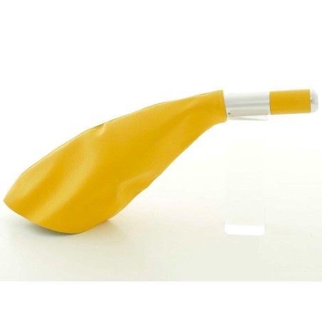 Poignée de frein à main design cuir jaune levier de frein à main jaune universel Poignée de frein à main design cuir jaune levier de frein à main jaune universel