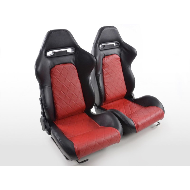 Sièges sport FK Sièges à demi-coque Auto Set Detroit dans un look de sport automobile