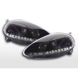 Phare Daylight LED DRL look Fiat Grande Punto type 199 08- noir
