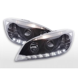 Phare Daylight LED DRL look Mercedes Classe C type W204 07-10 noir