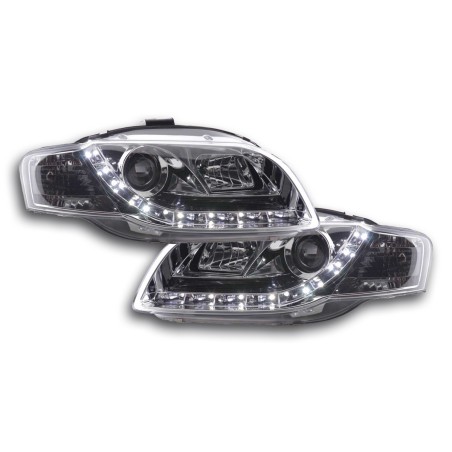 Phare Daylight LED DRL look Audi A4 type 8E 04-08 chrome