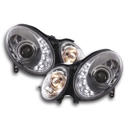 Phare Daylight LED DRL look Mercedes Classe E type W211 02-06 chrome