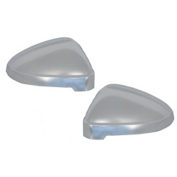 Mirror Covers suitable for Audi A4 B9 (2016-) Extinction Aluminium Plated Complete Housing With Side Assist