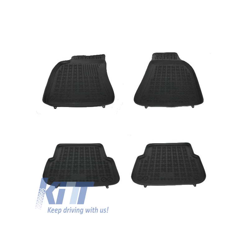 Floor Mat Rubber Black suitable for AUDI A6 C6 4F Sedan Avant Pre Facelift (2004-2008) A6 C6 Allroad Quattro (2006-2011)