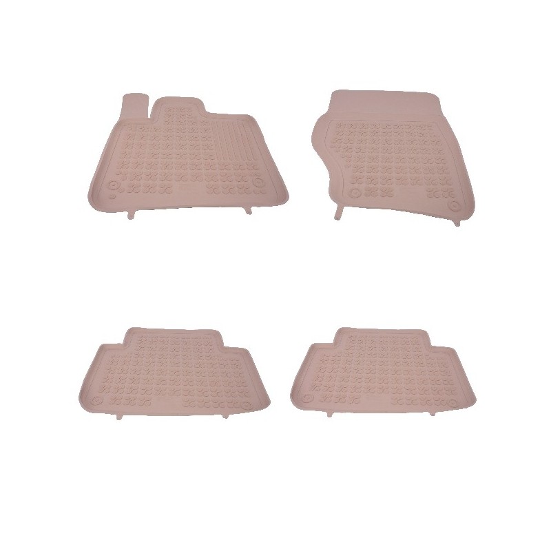 Rubber Floor Mat Beige suitable for Audi Q7 I 4L (2005-2015)