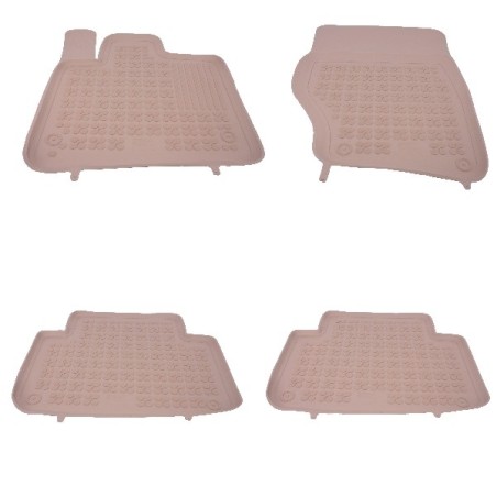 Rubber Floor Mat Beige suitable for Audi Q7 I 4L (2005-2015)