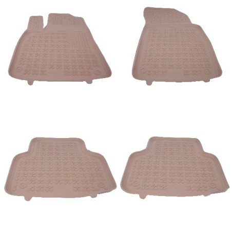 Floor Mat Rubber Beige suitable for AUDI Q7 4M (2015-) Q8 (2018-)