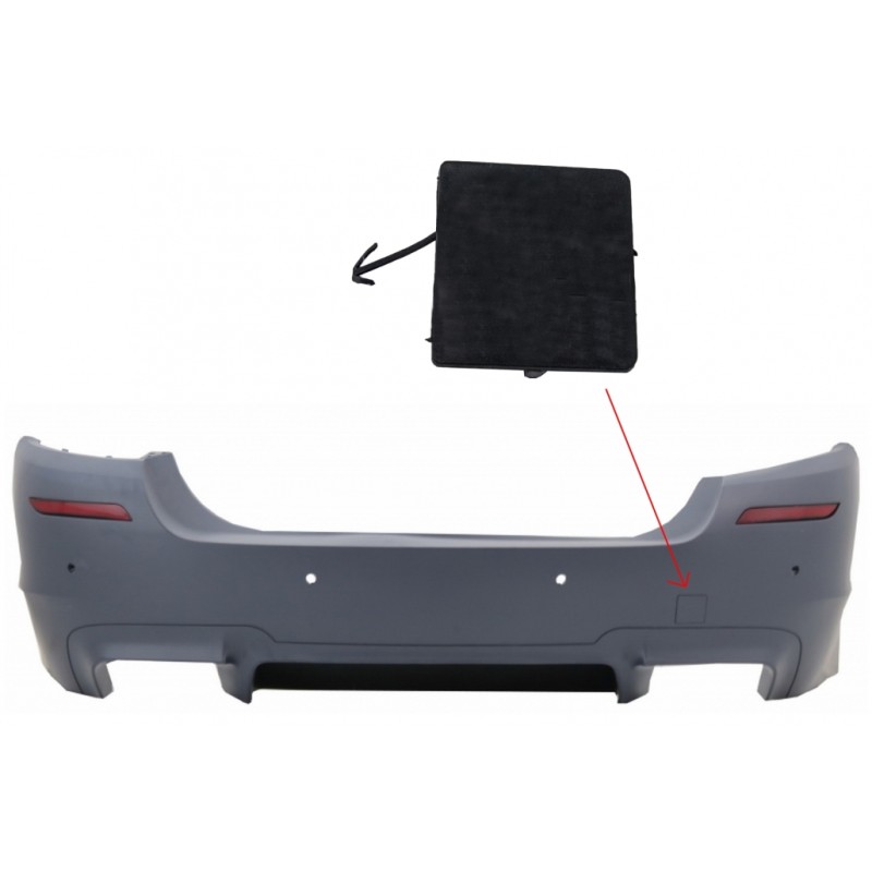 Tow Hook Cover Rear Bumper suitable for BMW 5 Series F10 F11 (2011-2017) M5 Design Tow Hook Cover Rear Bumper suitable for BMW 5 Series F10 F11 (2011-2017) M5 Design