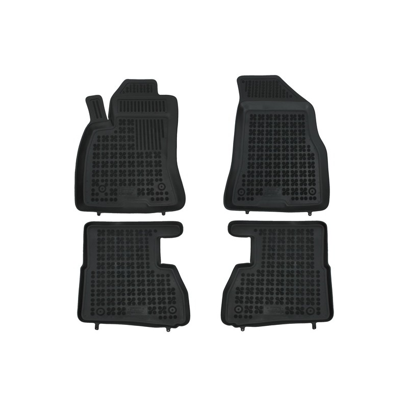 Floor mat black suitable for FIAT Doblo II 2009- OPEL Combo C 2011- 5, 7 seater version