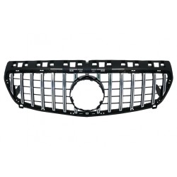 Central Grille suitable for Mercedes A-Class W176 (2012-08.2015) A45 GT-R Panamericana Design Black Chrome