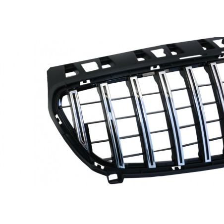 Central Grille suitable for Mercedes A-Class W176 (2012-08.2015) A45 GT-R Panamericana Design Black Chrome