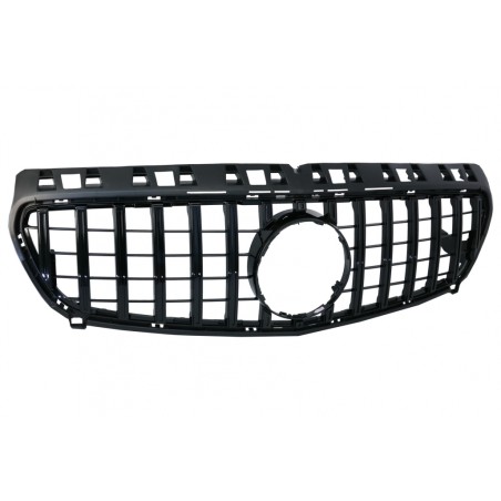 Central Grille suitable for Mercedes A-Class W176 (2012-08.2015) A45 GT-R Panamericana Design All Black