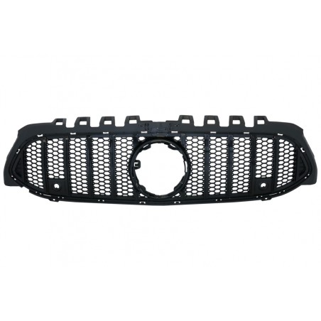 Central Grille suitable for Mercedes A-Class W177 Hatchback V177 Sedan (04.2018-) Mesh GT-R Panamericana Design All Black