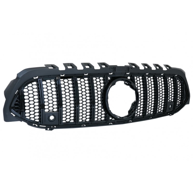 Central Grille suitable for Mercedes A-Class W177 Hatchback V177 Sedan (04.2018-) Mesh GT-R Panamericana Design All Black