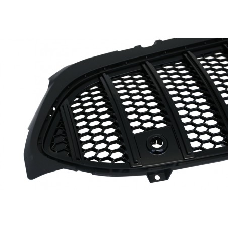 Central Grille suitable for Mercedes A-Class W177 Hatchback V177 Sedan (04.2018-) Mesh GT-R Panamericana Design All Black