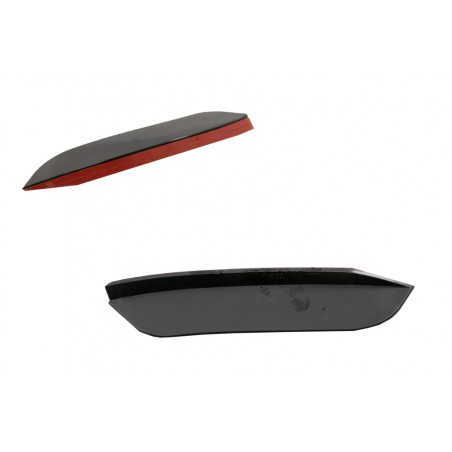 Front Bumper Flaps Side Fins Flacs suitable for Mercedes A Class W177 V177 (04.2018-) A35 Design Black Edition