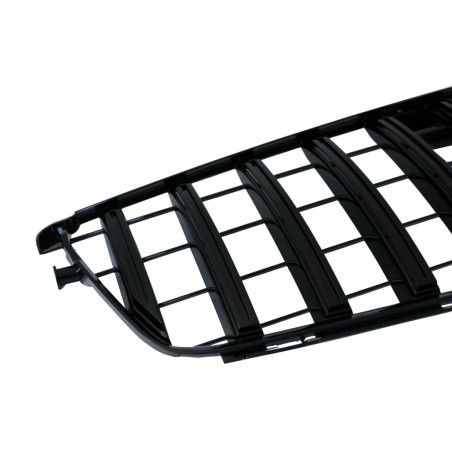 Front Grille suitable for Mercedes C-Class W204 S204 Limousine Station Wagon (2007-2014) GT-R Panamericana Design Black