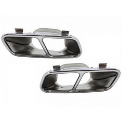 Exhaust Muffler Tips suitable for Mercedes A-Class W176 (2012-2018) CLA W117 C117 (2012-2018) A45 CLA45 Design