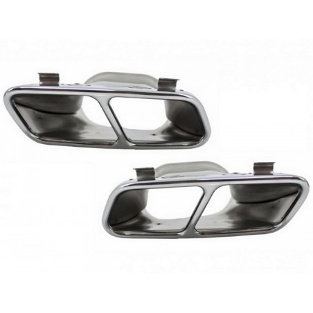 Exhaust Muffler Tips suitable for Mercedes A-Class W176 (2012-2018) CLA W117 C117 (2012-2018) A45 CLA45 Design