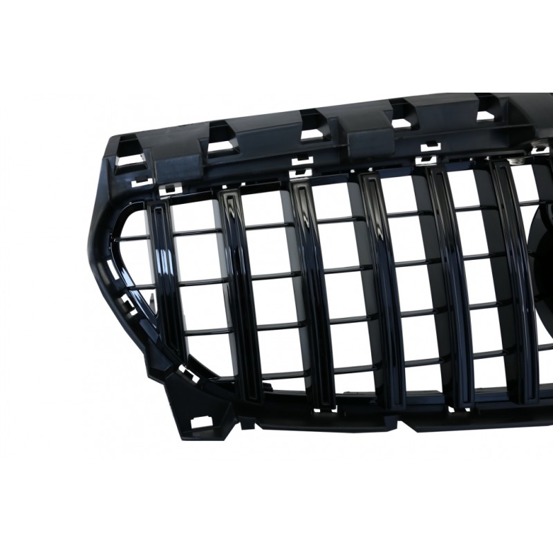 Front Central Grille suitable for Mercedes CLA C117 X117 W117 Facelift (2016-2018) CLA45 GT-R Panamericana Design Full Black