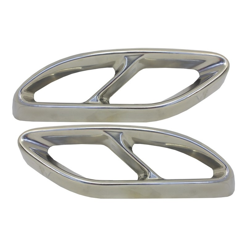 Muffler Tips suitable for Mercedes C-Class W205 S65 E65 GLE W166 X166 GLC W253 Sport Design