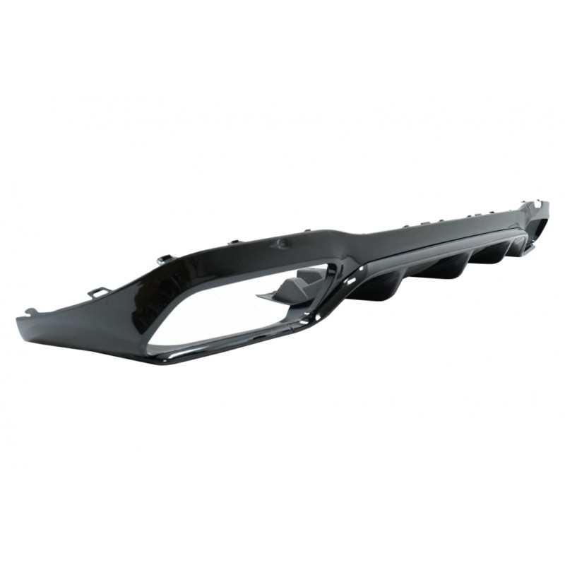 Rear Bumper Air Diffuser suitable for Mercedes E-Class W213 AMG Line (2016-up) E63 Design Piano Black