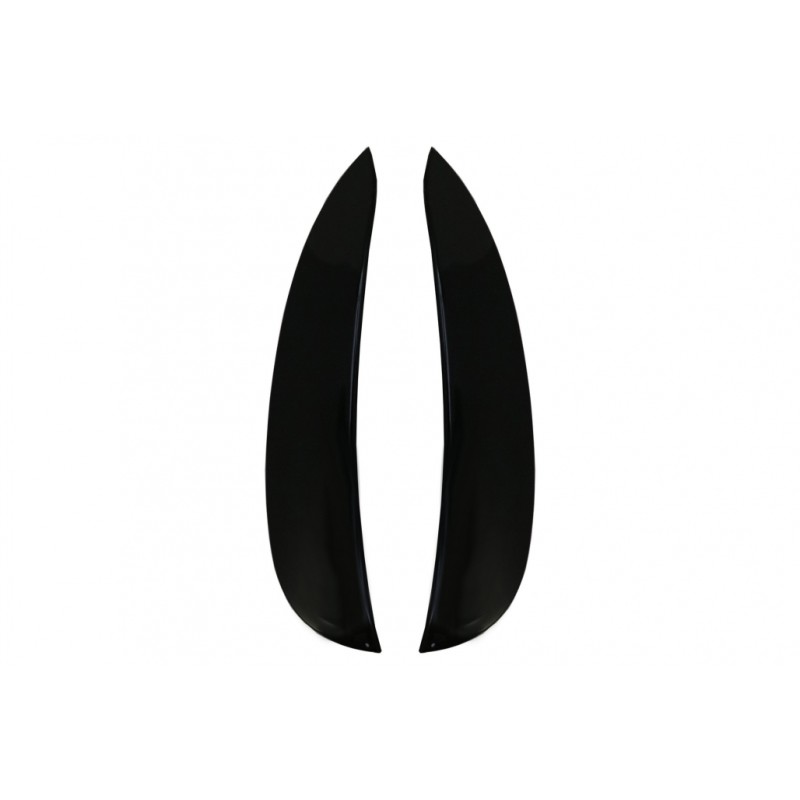 Front Bumper Flaps Side Fins Flics suitable for Mercedes E-Class W213 S213 C238 A238 E43 E53 Design Black Edition