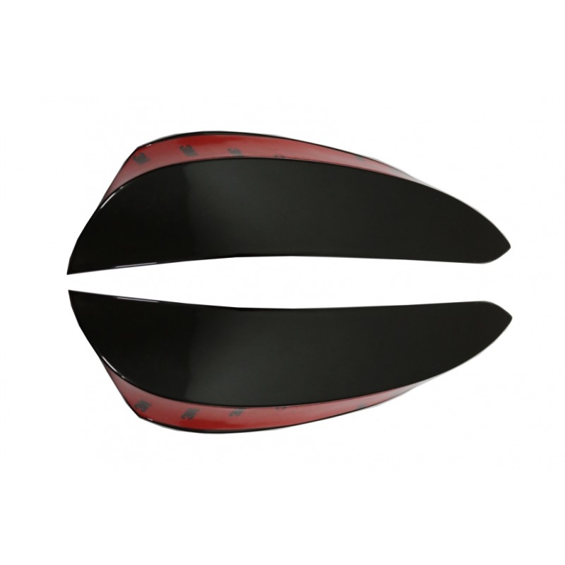 Front Bumper Flaps Side Fins Flics suitable for Mercedes E-Class W213 S213 C238 A238 E43 E53 Design Black Edition