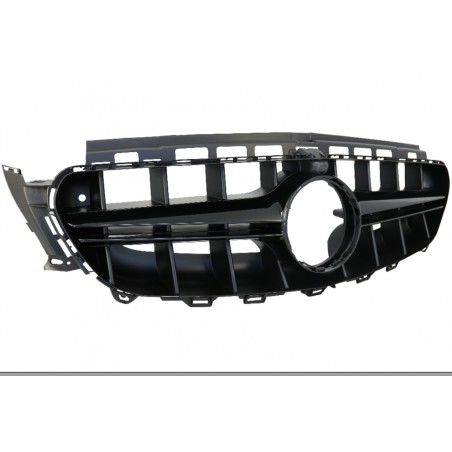 Central Grille suitable for Mercedes E-Class W213 S213 C238 A238 (2016-2019) Black E63 Design