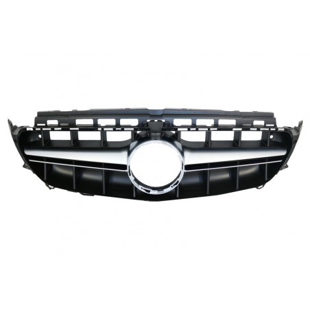 Central Grille suitable for Mercedes E-Class W213 S213 C238 A238 (2016-2019) Chrome Black E63 Design