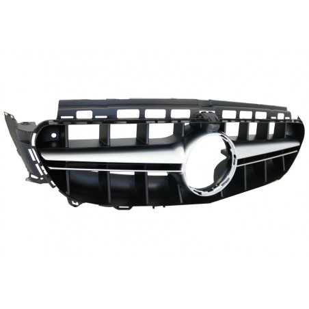 Central Grille suitable for Mercedes E-Class W213 S213 C238 A238 (2016-2019) Chrome Black E63 Design