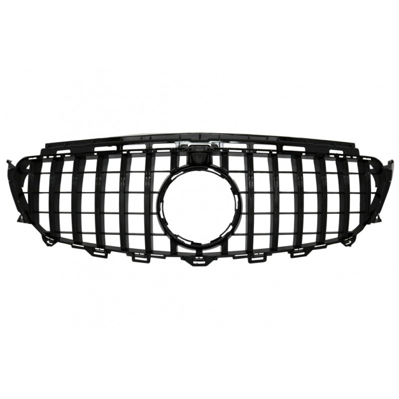 Central Grille suitable for Mercedes E-Class W213 S213 C238 A238 (2016-2019) GT-R Panamericana Design Black