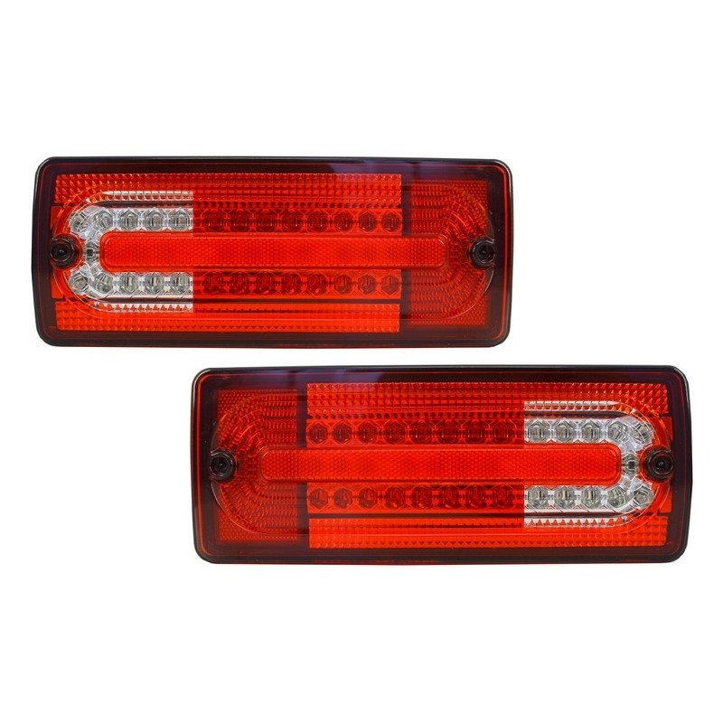 LED Taillights suitable for Mercedes G-Class W463 (1989-2015) Red Clear