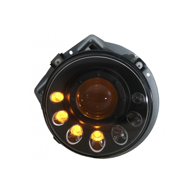 LED Headlights suitable for Mercedes G-Class W463 (1989-2012) Black Dynamic Sequential Turning Light