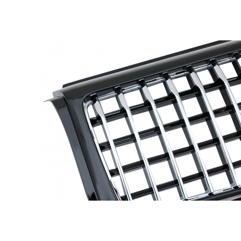 Front Grille suitable for Mercedes G-Class W463 (1990-2014) GT-R Panamericana Vertical Exclusive Design Chrome