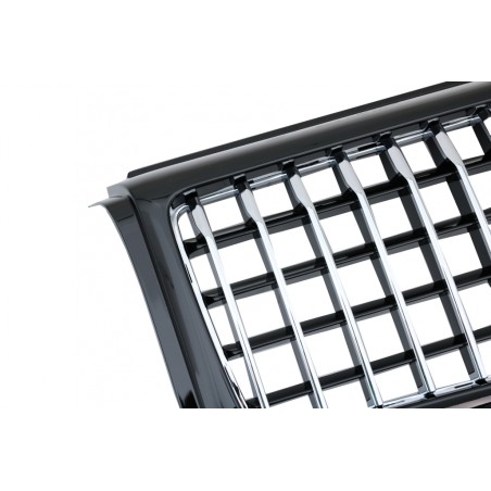 Front Grille suitable for Mercedes G-Class W463 (1990-2014) GT-R Panamericana Vertical Exclusive Design Chrome