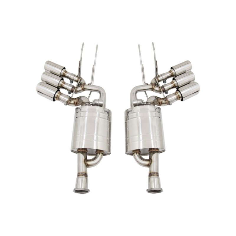 Complete Exhaust System suitable for Mercedes G-Class W463 (2009-2018) G500 G55 G63 G65 Triple Muffler Tips with Valvetronic