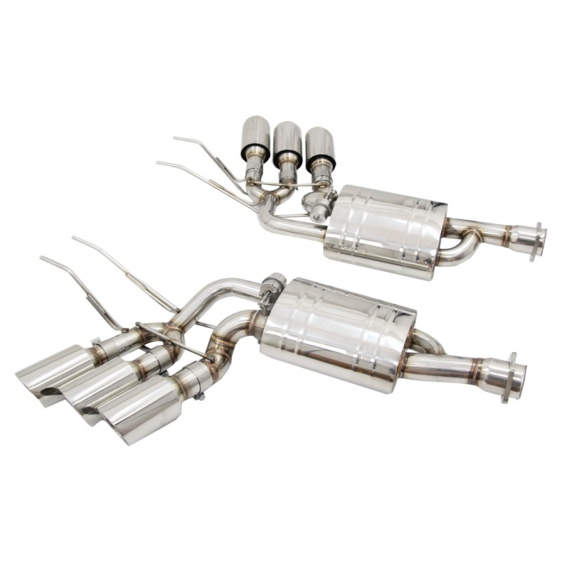 Complete Exhaust System suitable for Mercedes G-Class W463 (2009-2018) G500 G55 G63 G65 Triple Muffler Tips with Valvetronic