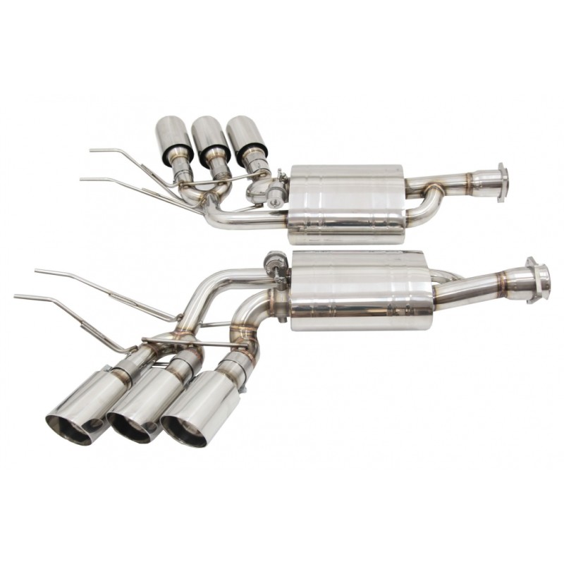 Complete Exhaust System suitable for Mercedes G-Class W463 (2009-2018) G500 G55 G63 G65 Triple Muffler Tips with Valvetronic