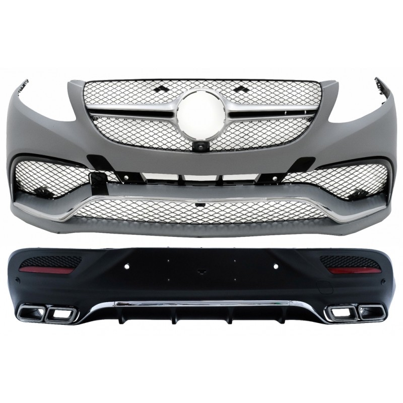 Body Kit suitable for Mercedes GLE Coupe C292 Sport Line (2015-2019) with Chrome Muffler Tips