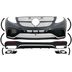 Complete Body Kit suitable for Mercedes GLE W166 SUV (2015-2018) Black Chrome