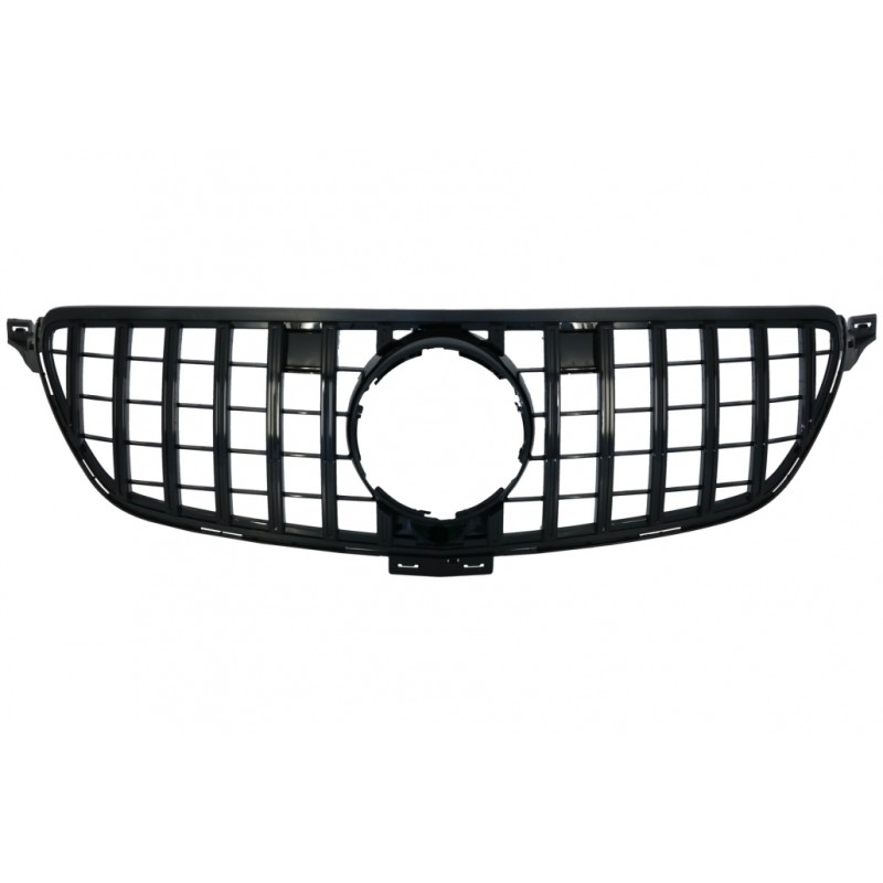 Front Grille suitable for Mercedes GLE Coupe C292 (2015-2018) GLE W166 SUV (2015-2018) GT-R Panamericana Design Piano Black